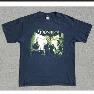 Vtg 2000 Godsmack Band T-Shirt Double Sided Giant Tag Y2K Nu Metal Large